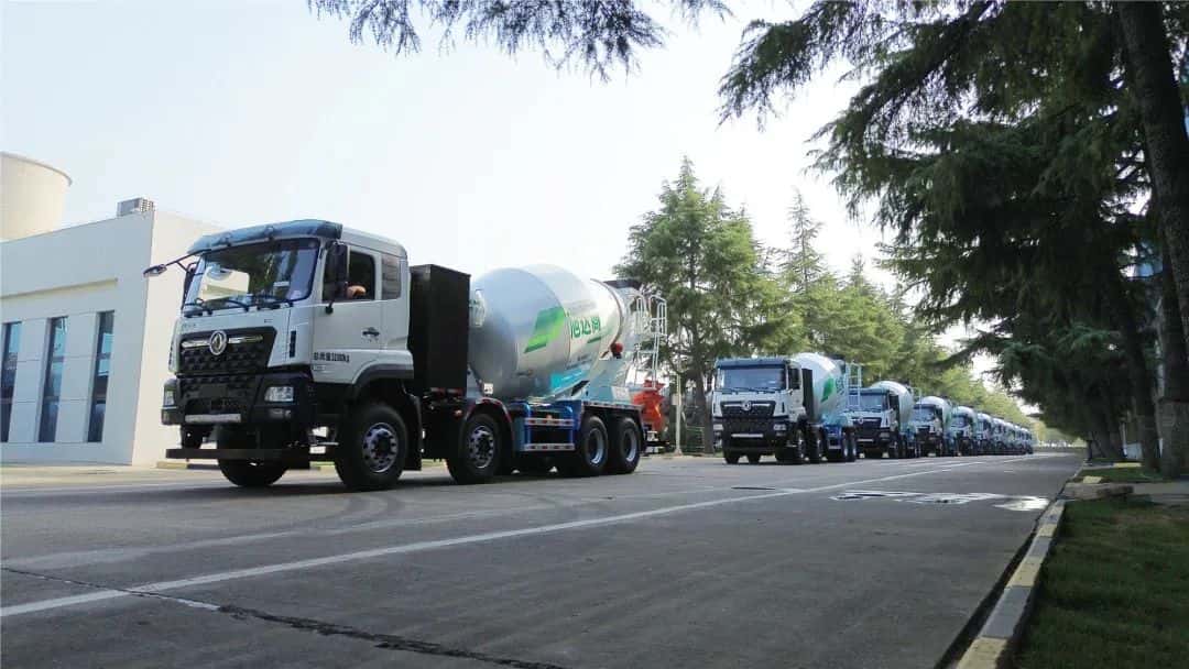 馭風而行，中集車輛15臺新能源攪拌車駛入湖北，繪就荊楚生態(tài)長卷